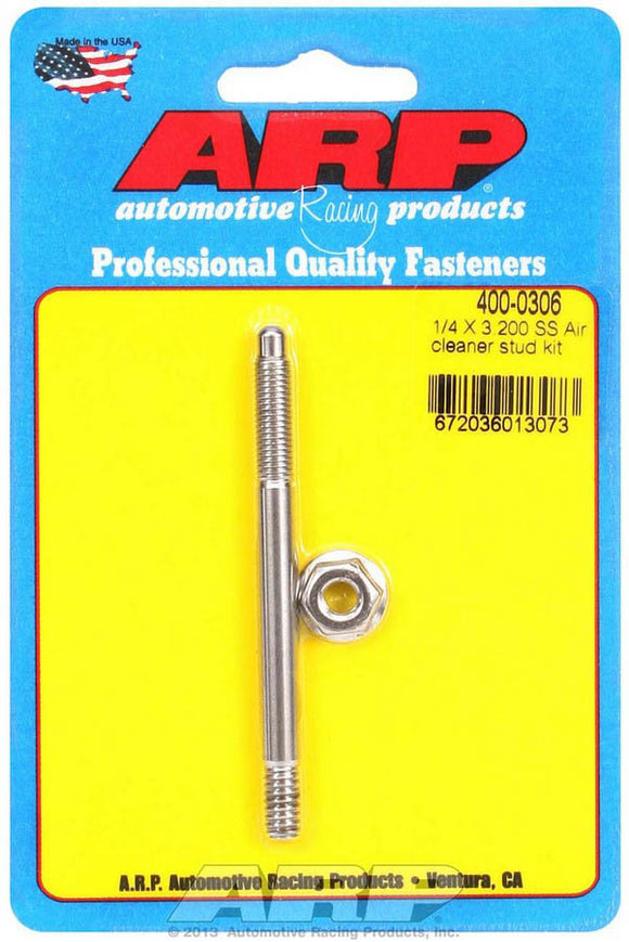 Air Cleaner Stud Kit - 1/4 x 3.200 S/S