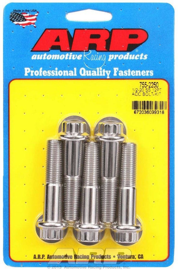 S/S Bolt Kit - 12pt. (5) 1/2-20 x 2.250